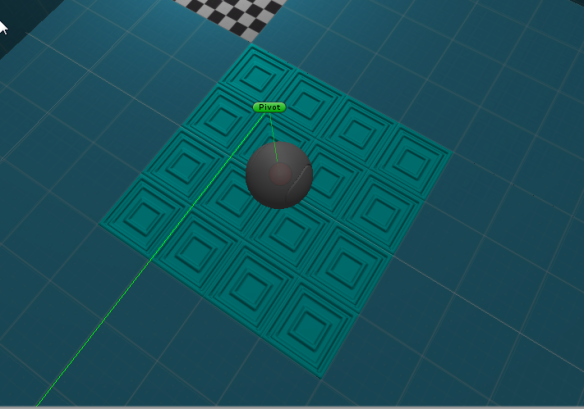 Rolling ball on the source tile